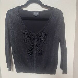 Adrianna Papell | Women’s Sweater w/ Bow | EUC